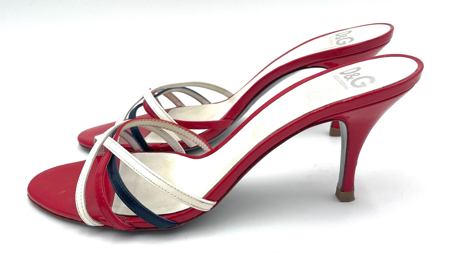 Dolce & Gabanna Multicolor Patent Mule Heels Size 39