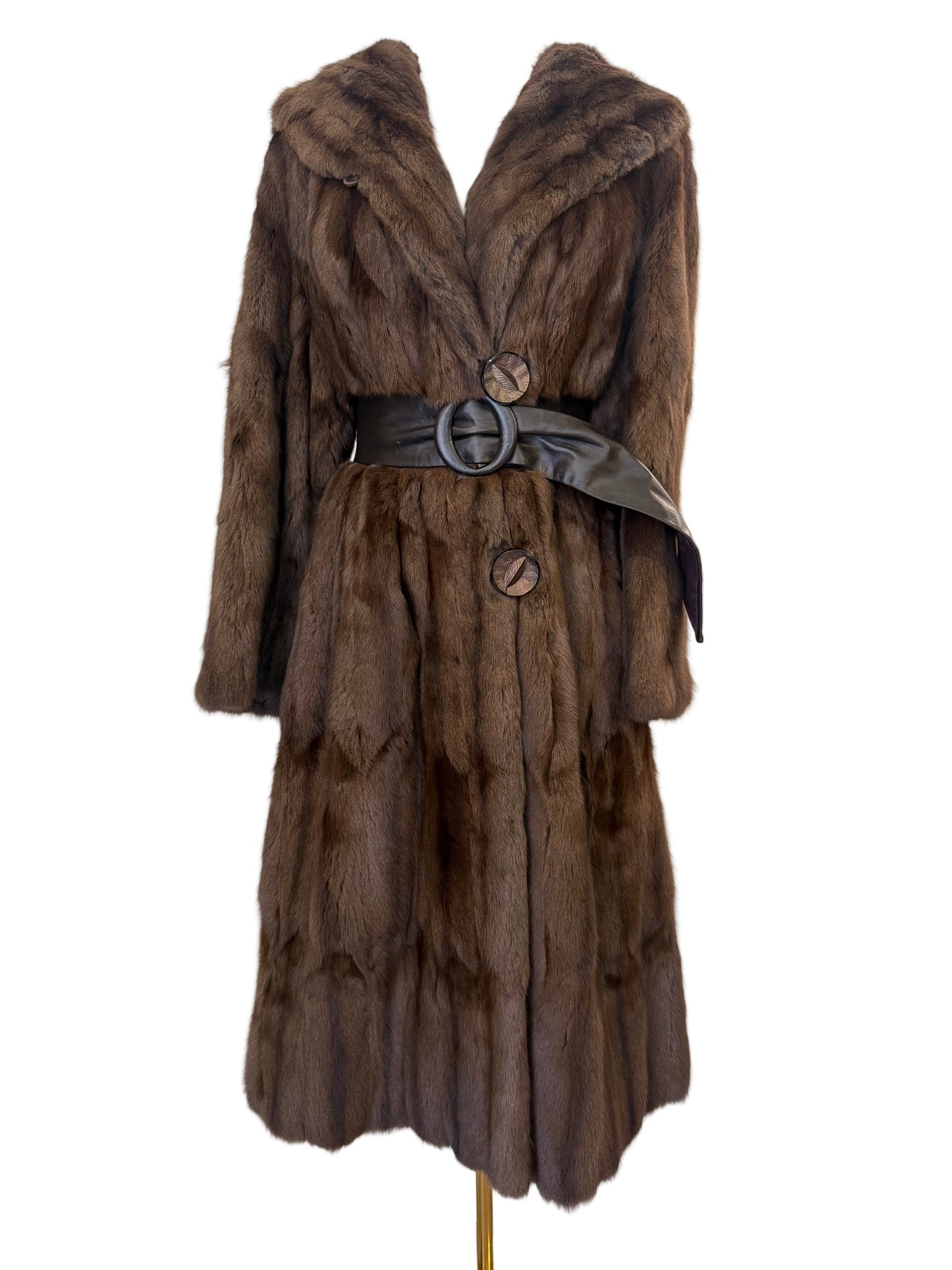 Vintage Brown Squirrel Fur Coat Fits like M