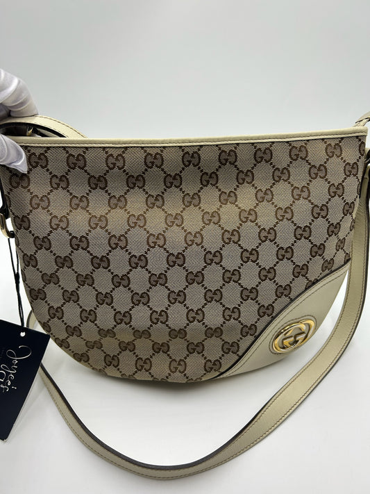 Gucci Monogram Canvas Crossbody Bag