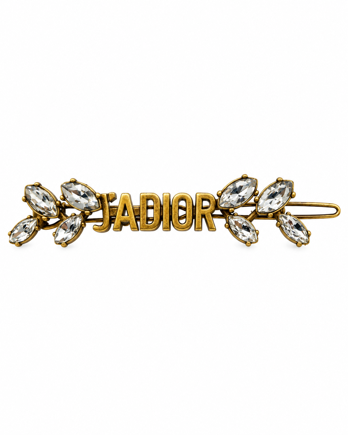 Dior “ Jadior Crystals Gold Tone Metal Hair Pin