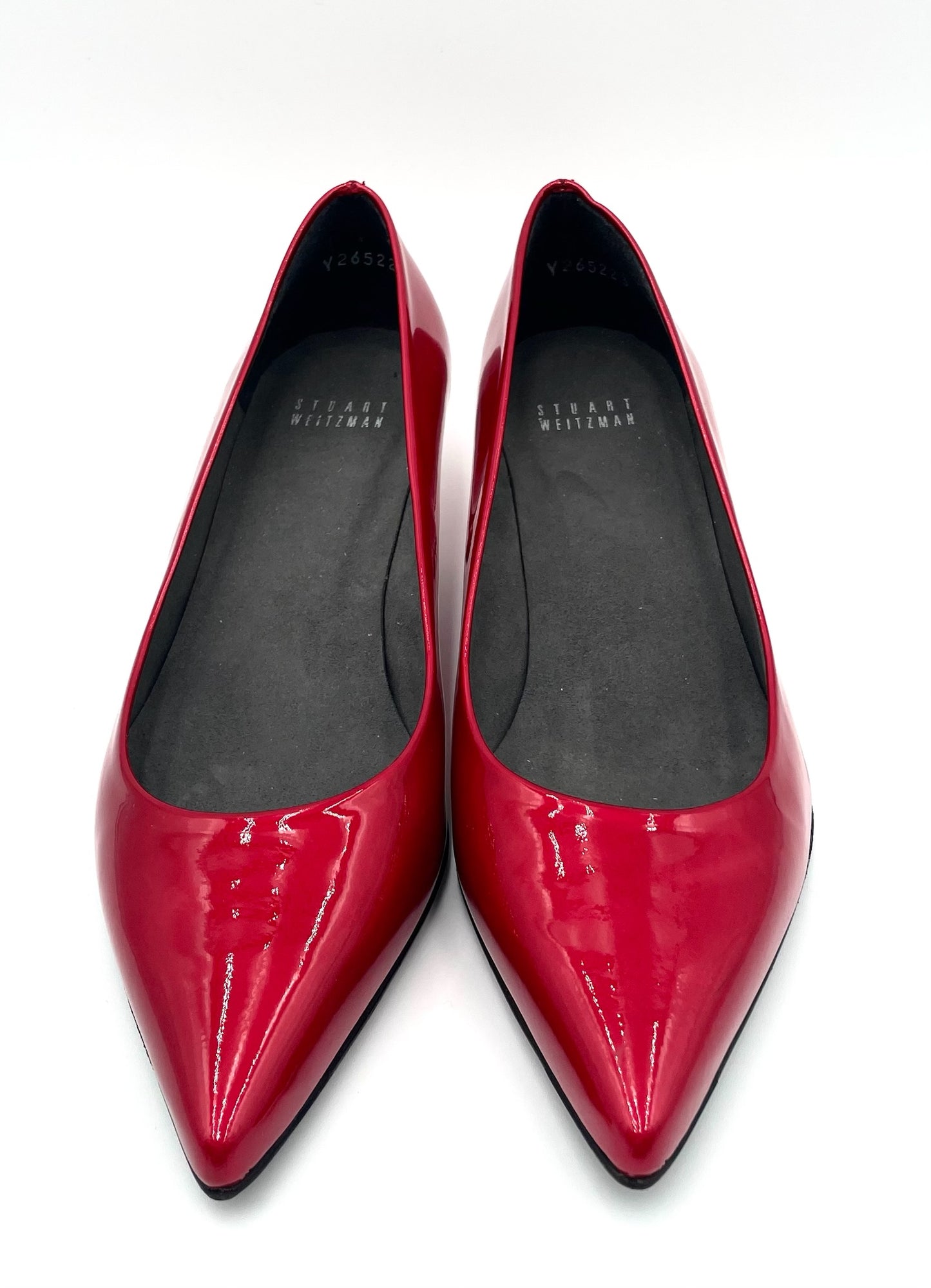 Stuart Weitzmann Red Patent Kitten Heel Pump Size 8M