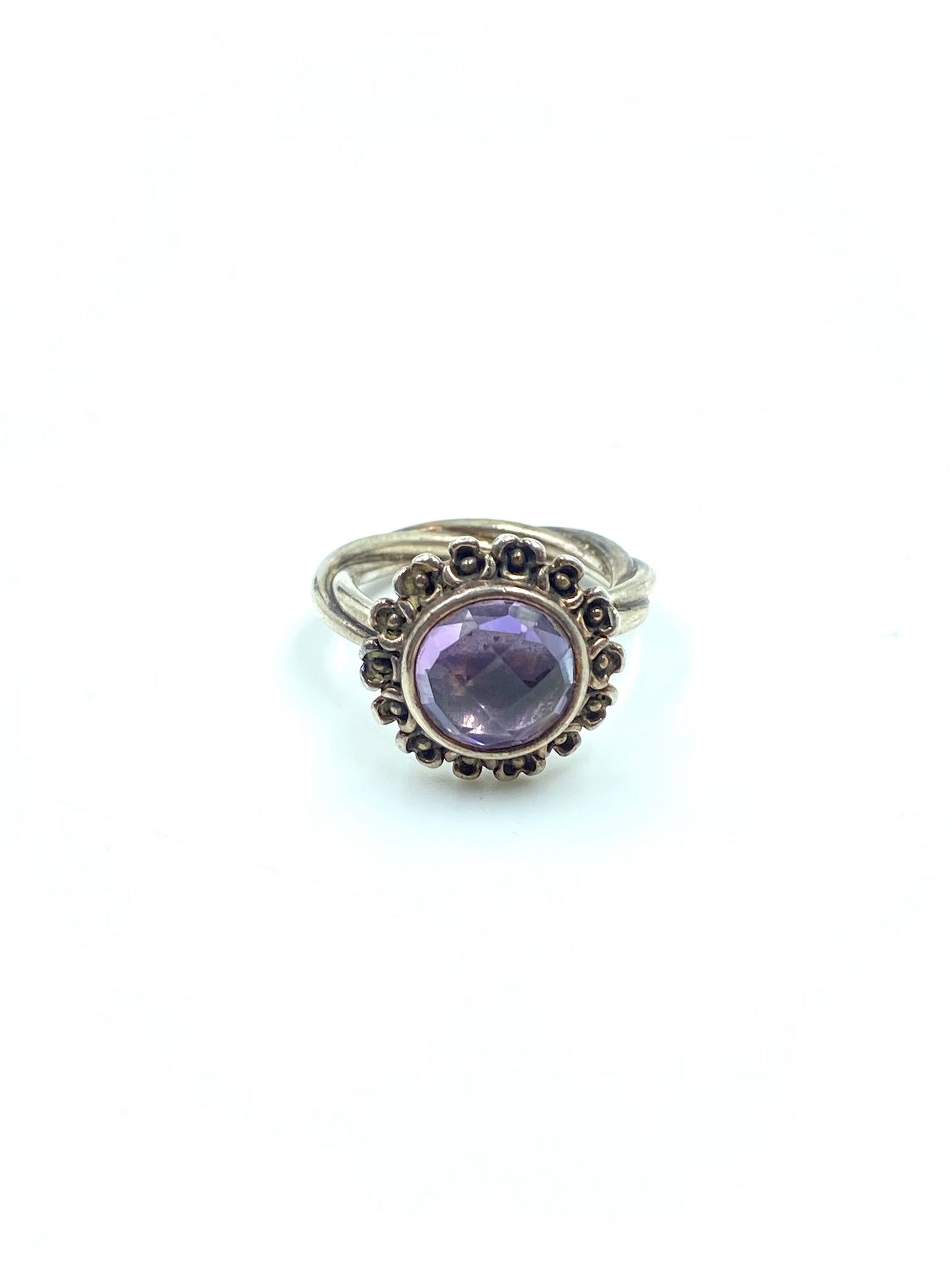 Amethyst Sterling Silver Ring Size 6