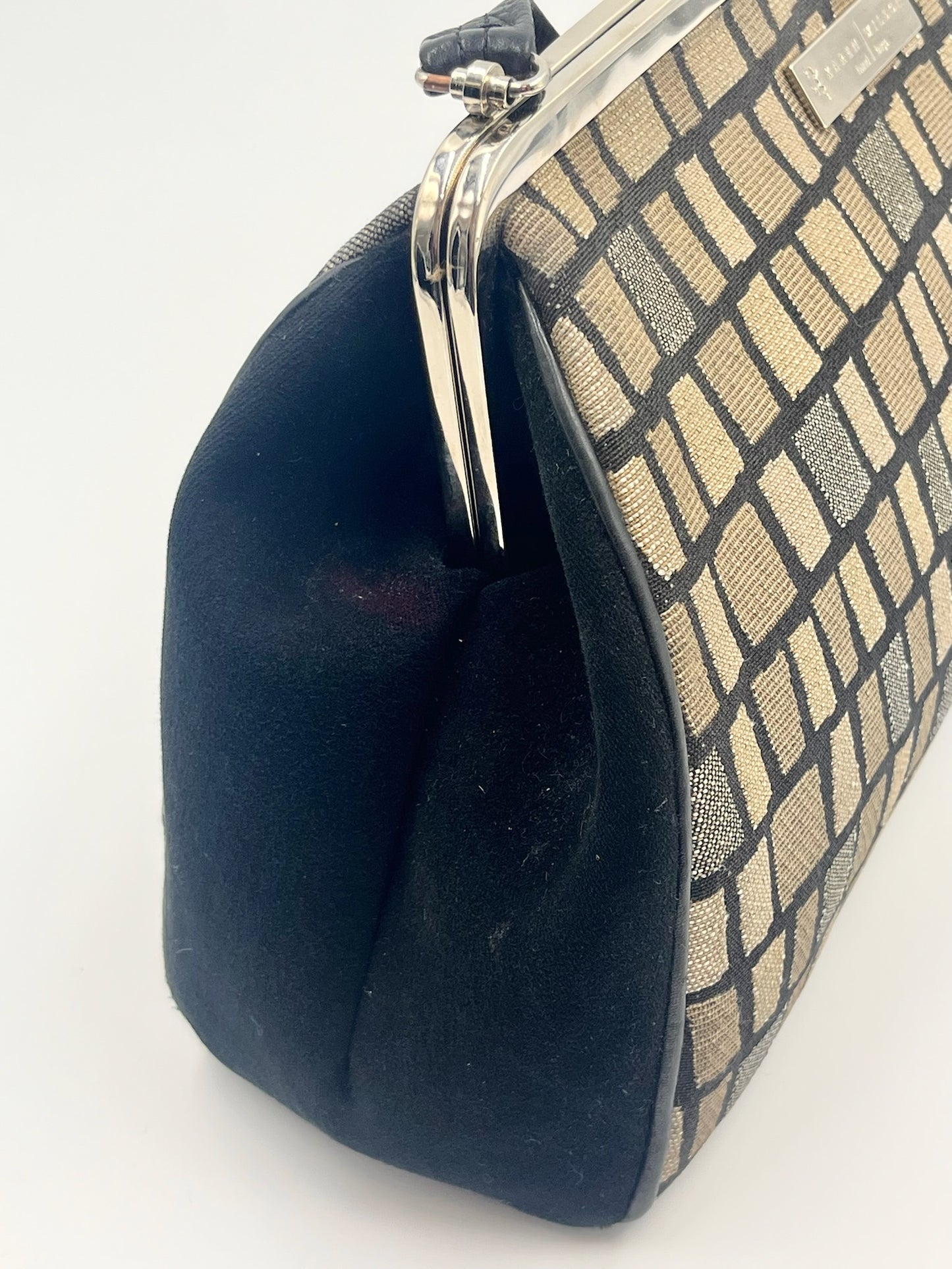 Karen Wilson Printed Kisslock Bag