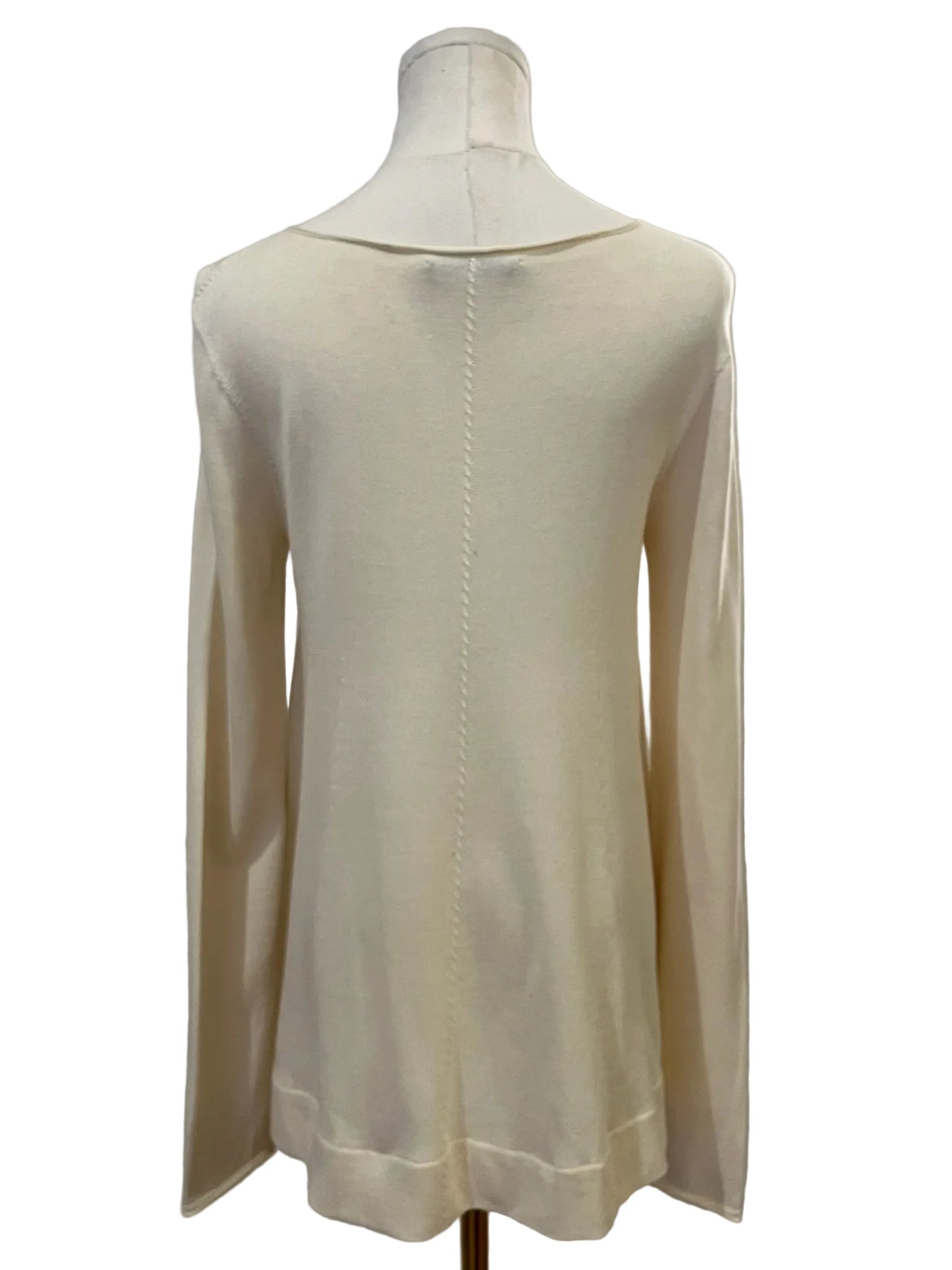 The Row Cream Long Sleeve Cashmere Blouse Size M