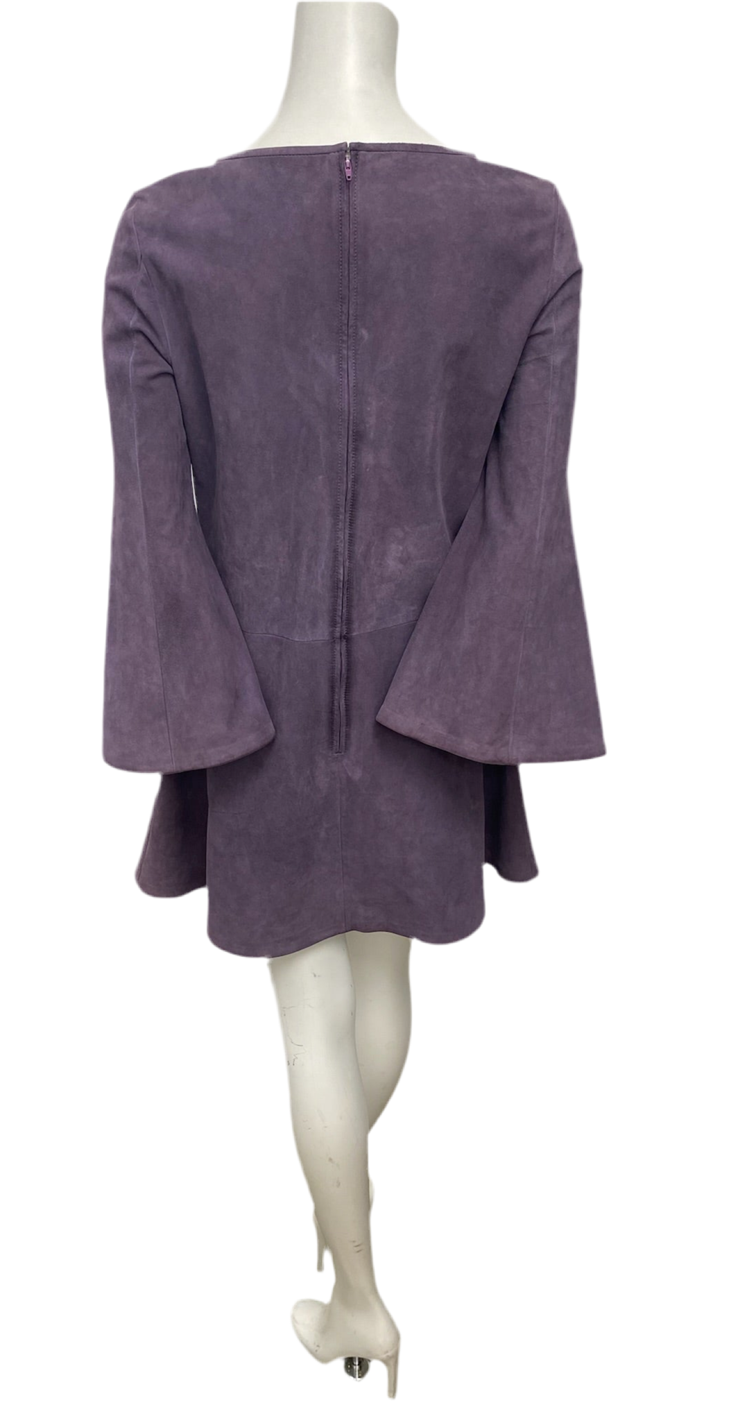 Valentino Lilac Suede Leather Dress Size 42