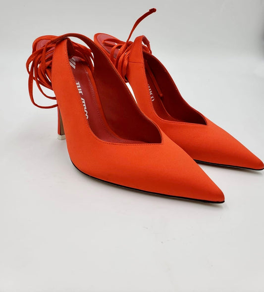 The Attico “ Venus” Orange Slingback Pumps Size 37