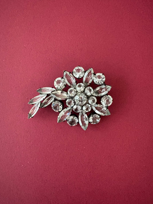 1960s Rhinestone Brooch