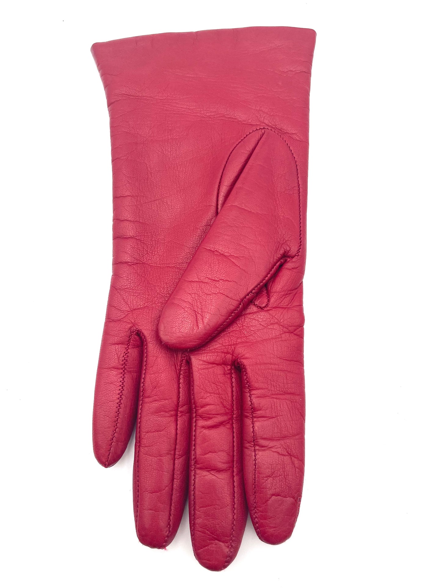 Holt Renfrew Red Leather Gloves Size 6.5