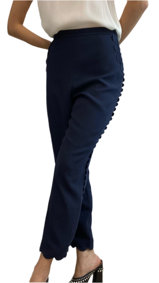 Ted Baker Navy Scallop Trouser Size 3 ( US M )