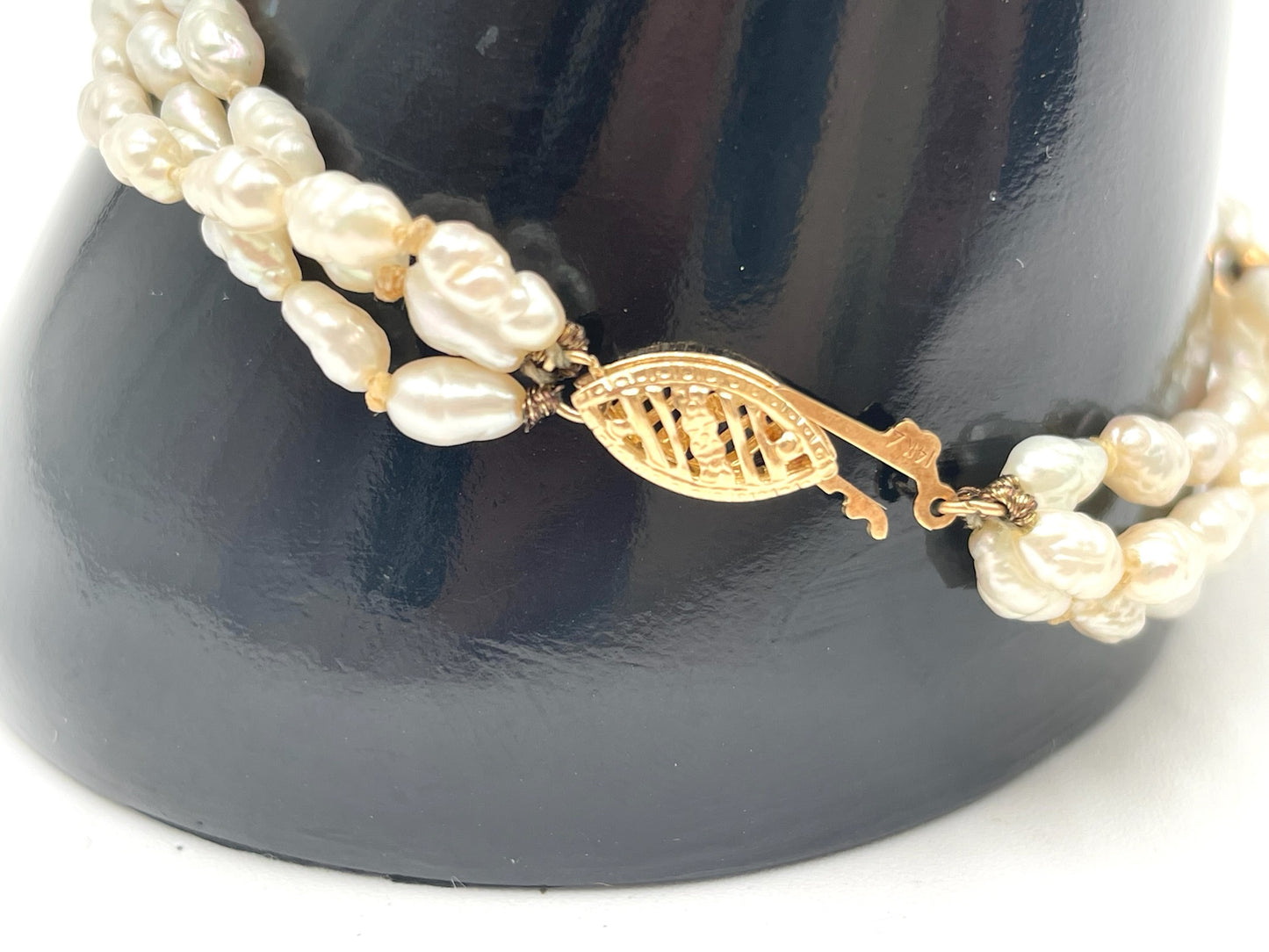 Vintage 14k Gold & Fresh Water Pearl Bracelet