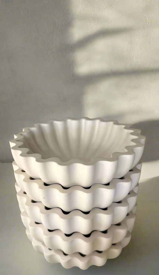 Round Ribbed Bowl