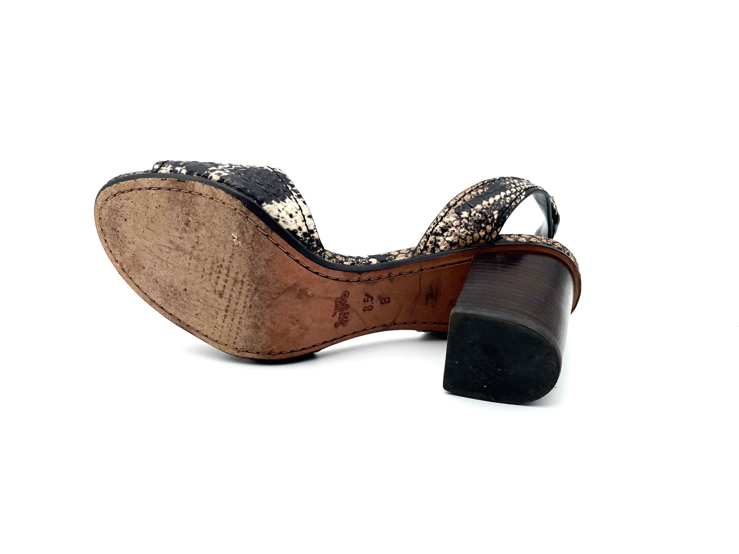 Coach Phiper Python Leather Ankle Strap Sandals Size 8.5