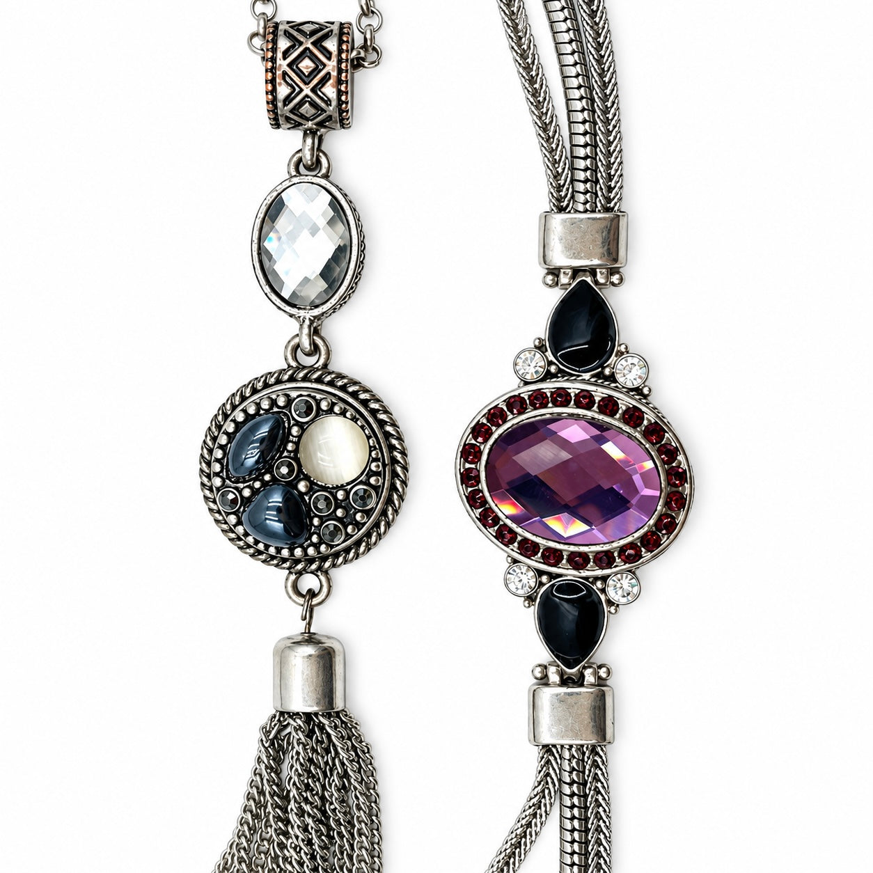 Vintage Interchangeable Snap Button Necklace & Bracelet Set