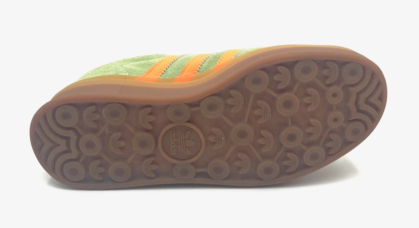 Adidas Bold Green & Orange Stripe Sneakers Size 7.5