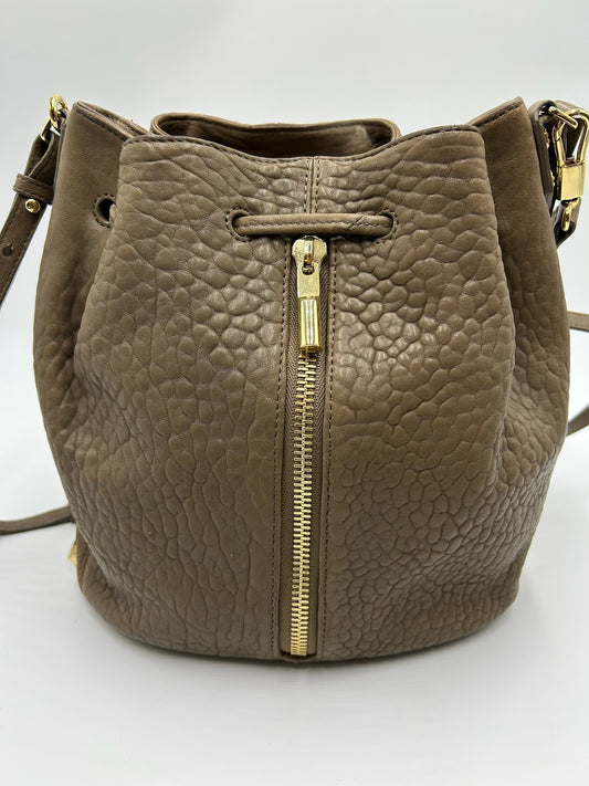 Elizabeth & James Taupe Leather Bucket Bag