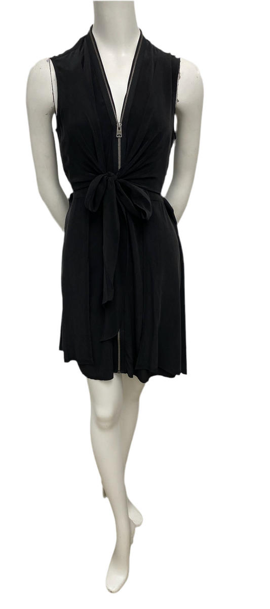 All Saints Black Silk Dress Size M