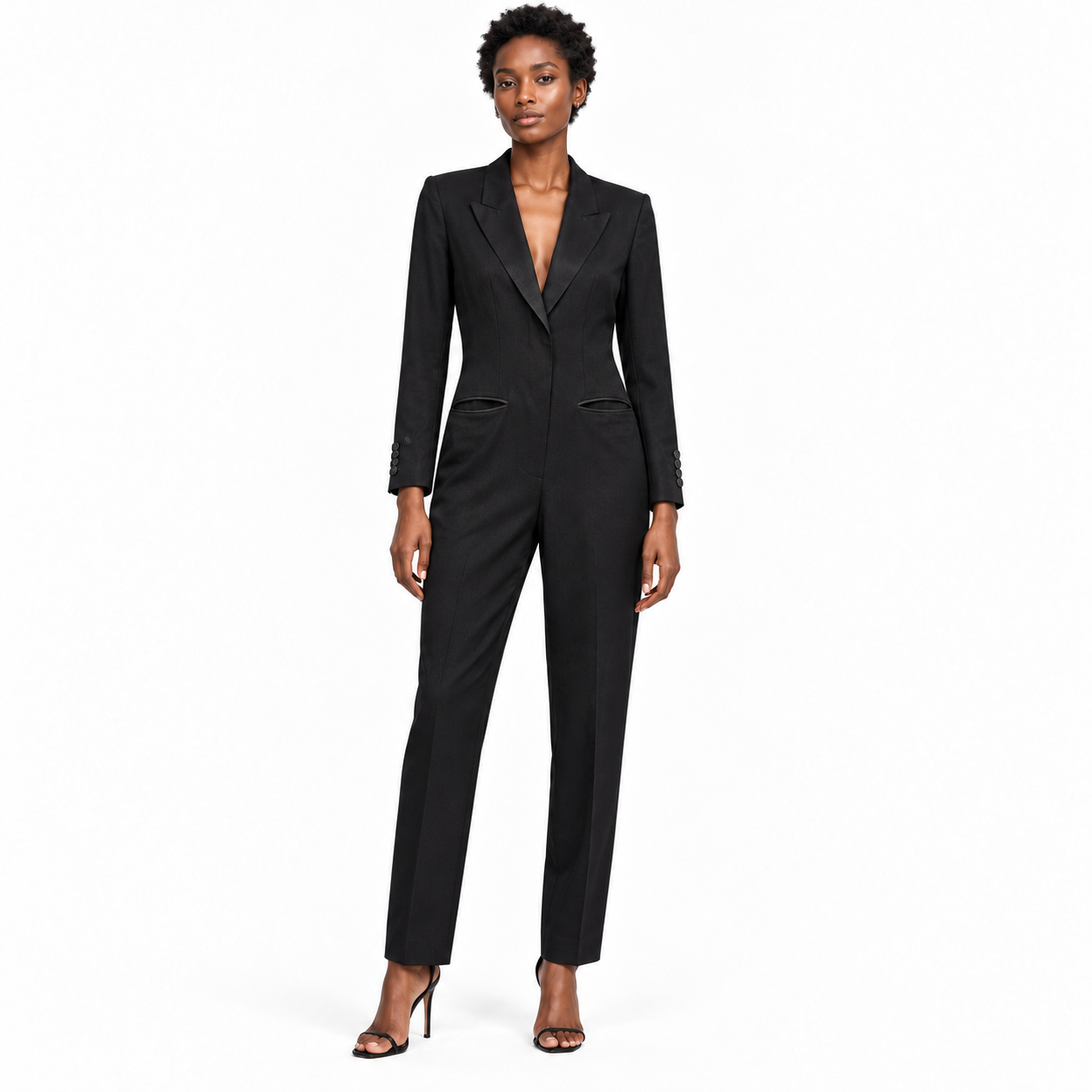 Stella Mccartney Black Tuxedo Jumpsuit Size 36