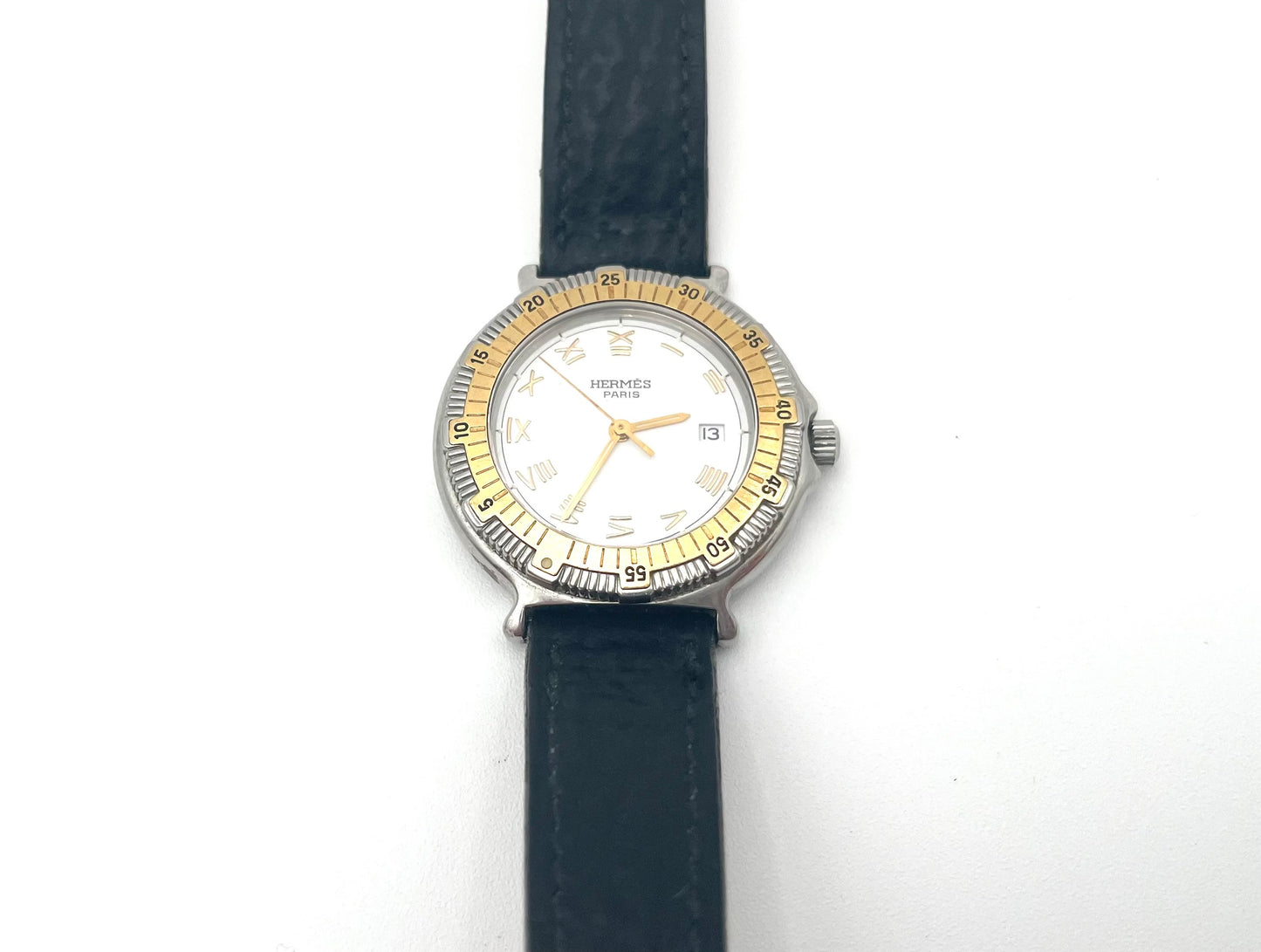 Vintage Hermes Captain Nemo Quartz Black Watch