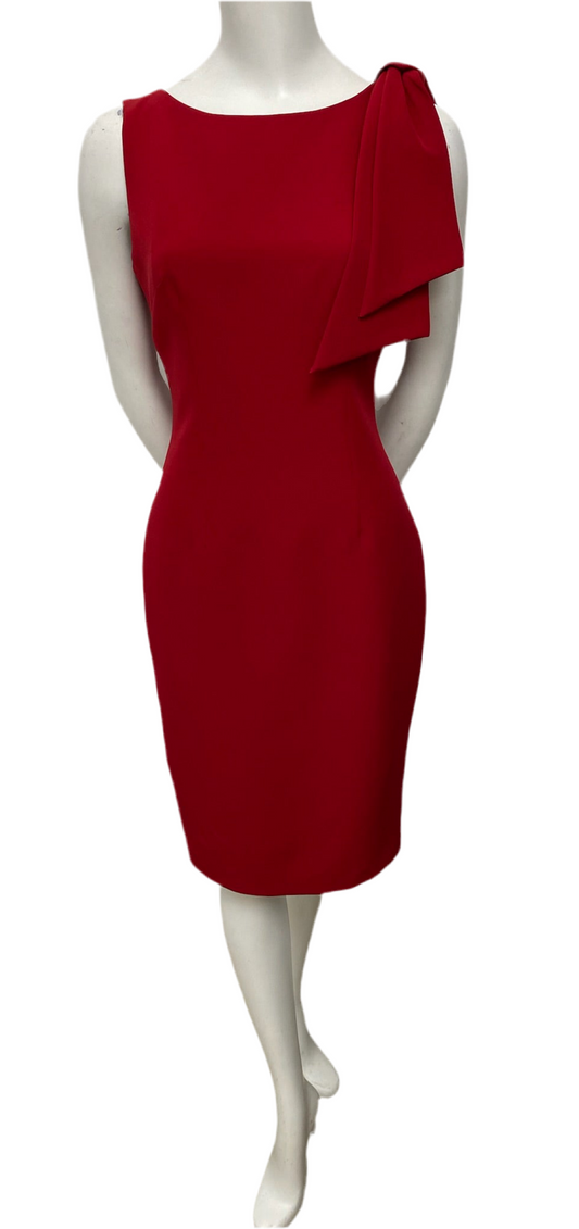 Femme Red Shoulder Bow Dress Size 34