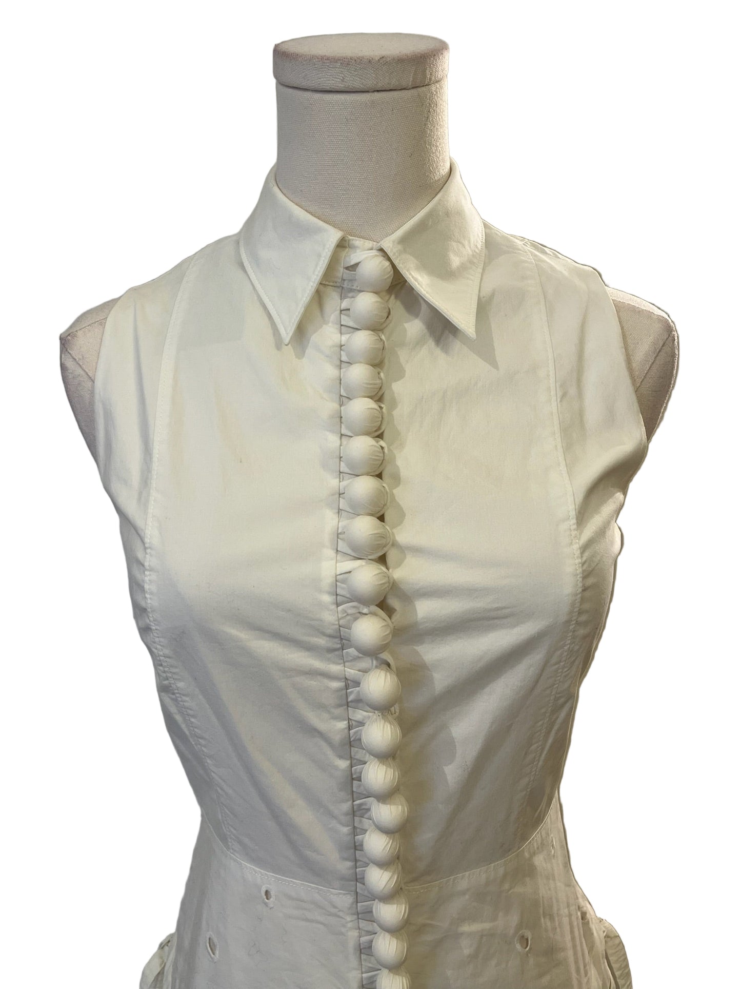 Proenzer Schouler White Eyelet Dress Size 2