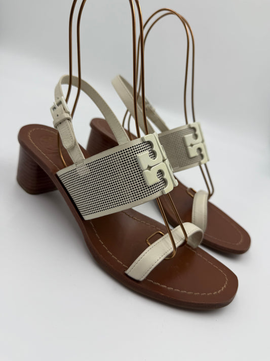 Tory Burch Off White Lowell Sandals Size 9M