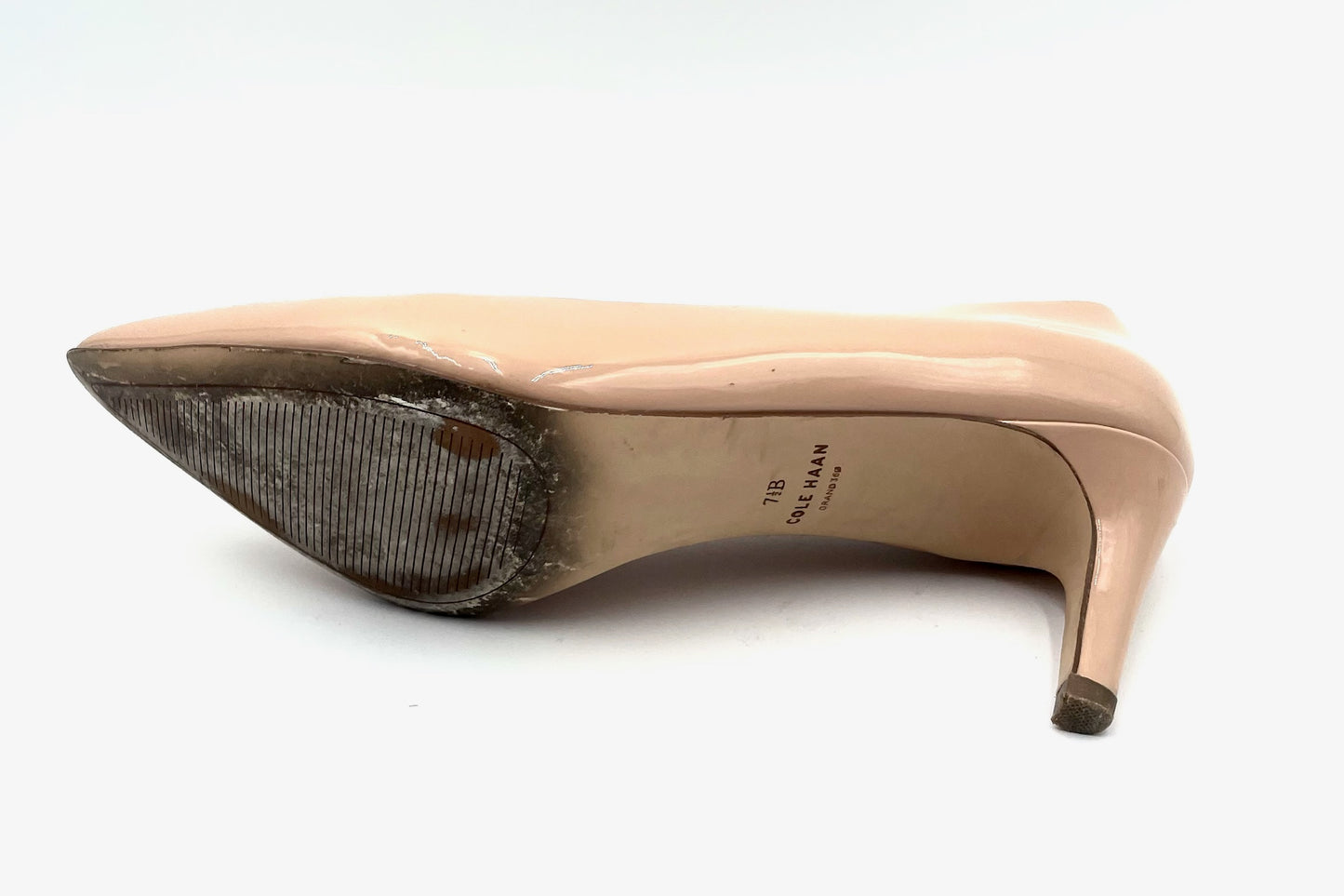 Cole Haan Nude Patent Leather Pointed Toe Pump Size 7.5
