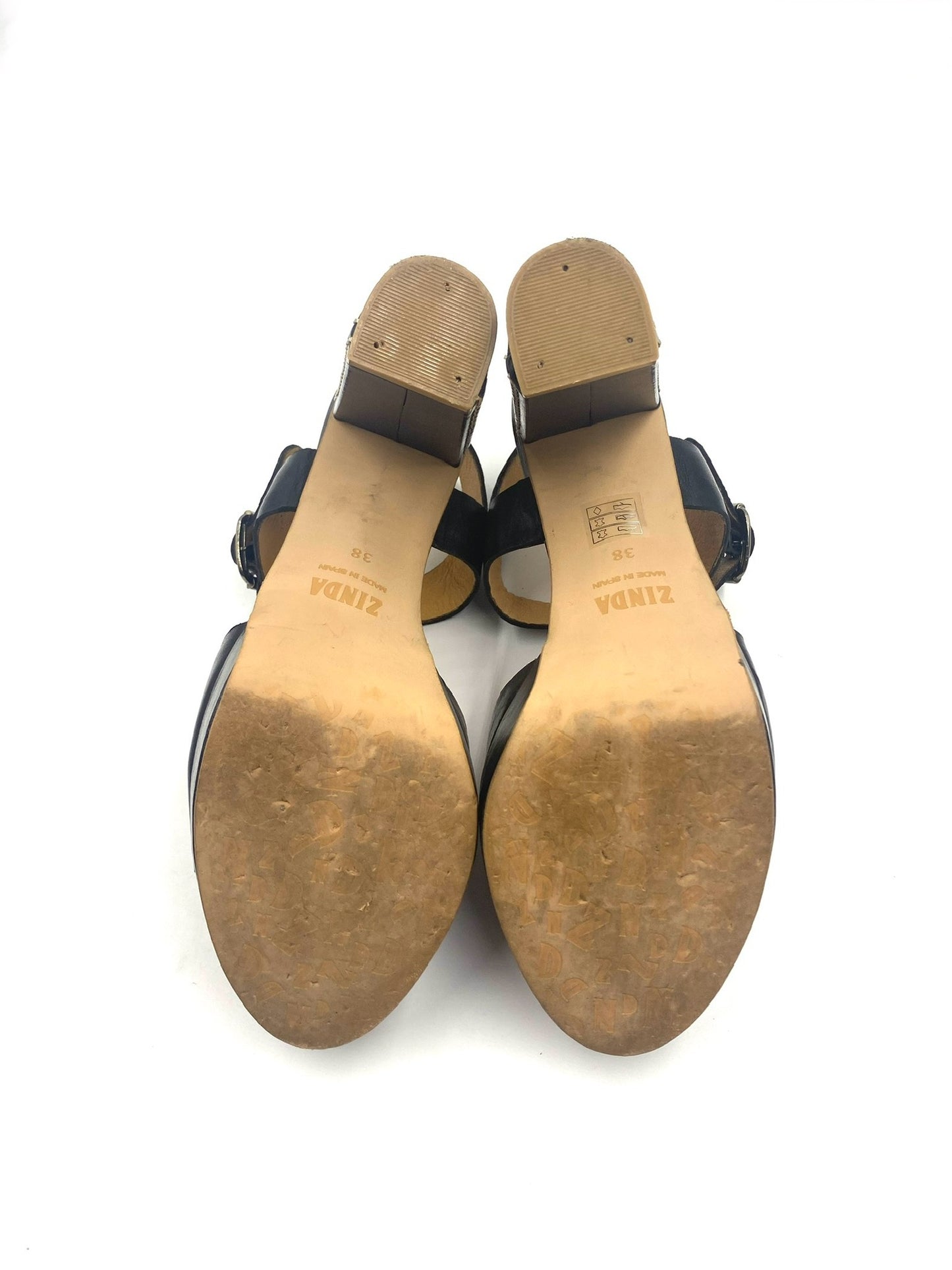 Zinda Black Platform Heels Size 38