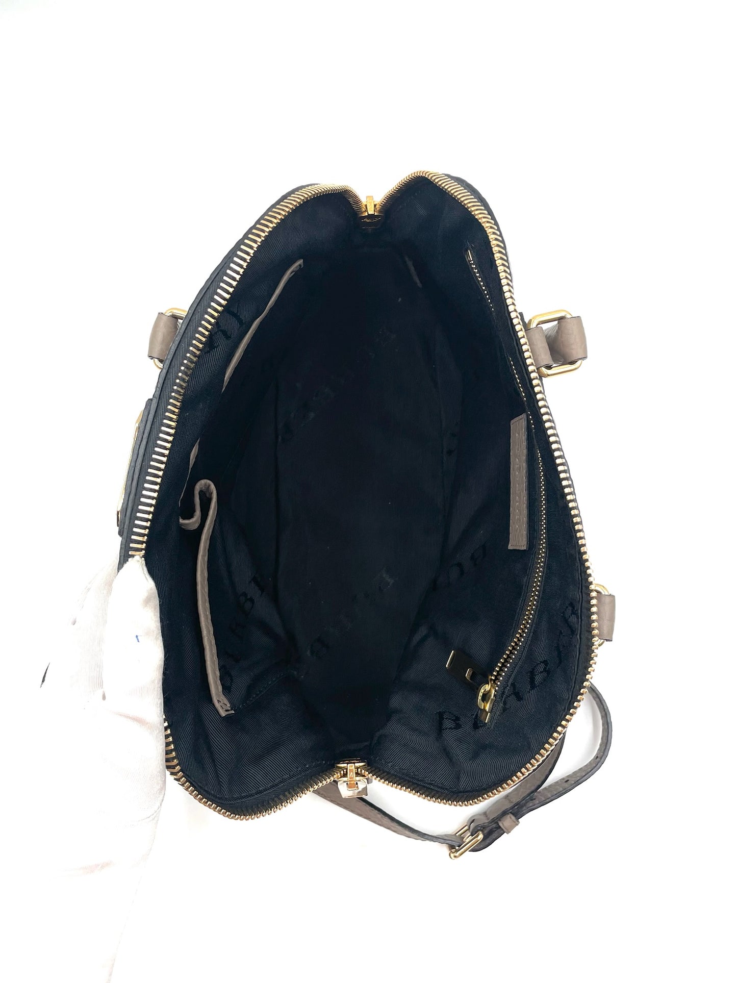 Burberry Taupe Grey Handbag