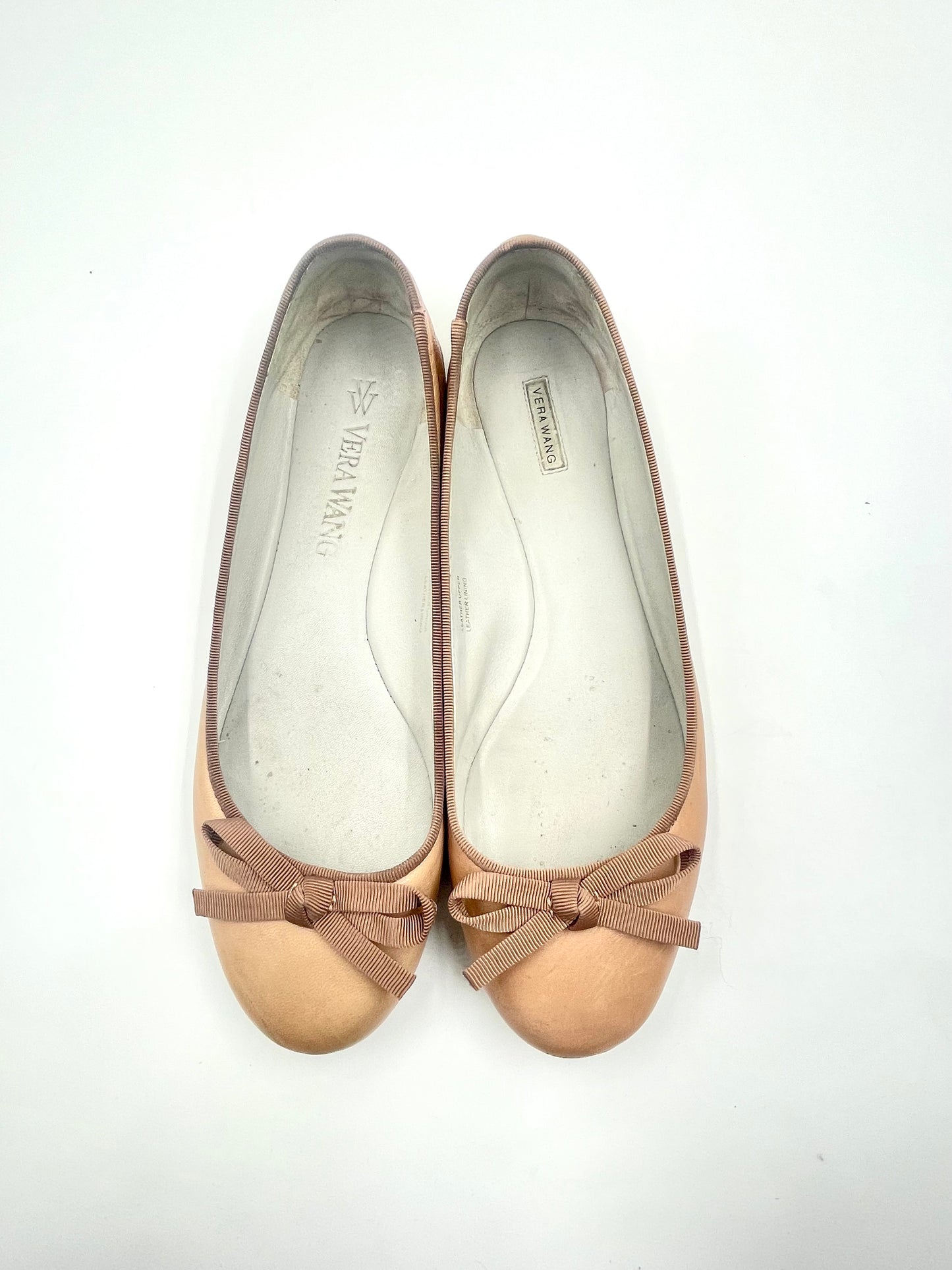 Vera Wang Pink Leather Ballet Flats Size 7.5
