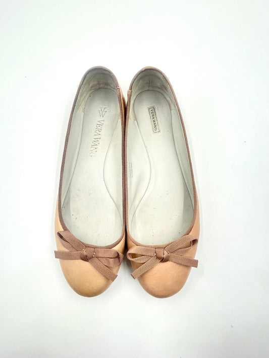 Vera Wang Pink Leather Ballet Flats Size 7.5