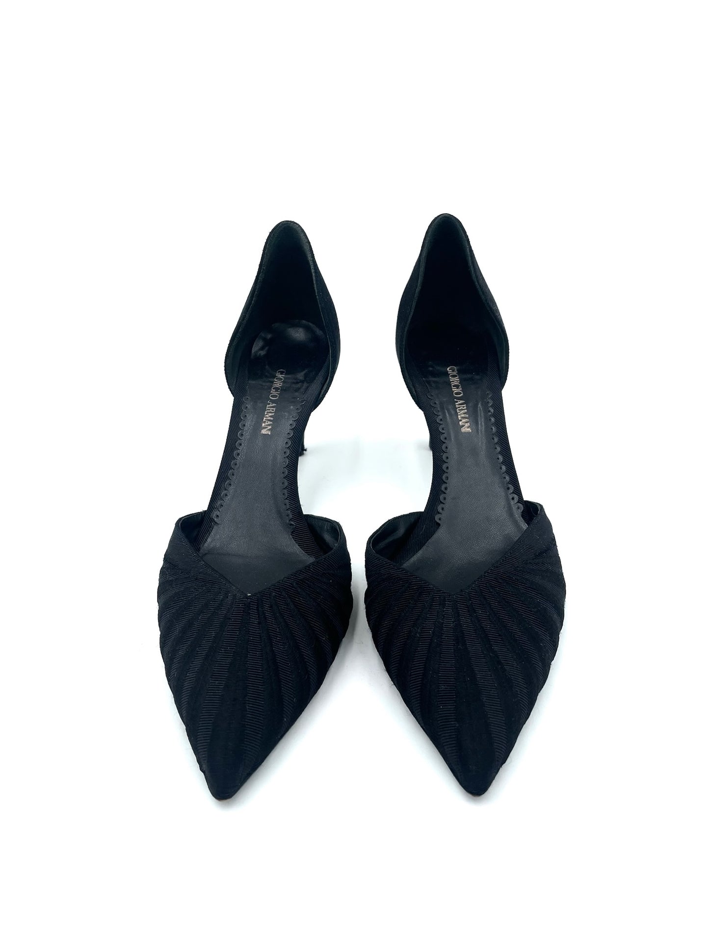 Giorgio Armani Black Pointed Toe Pump Size 39.5
