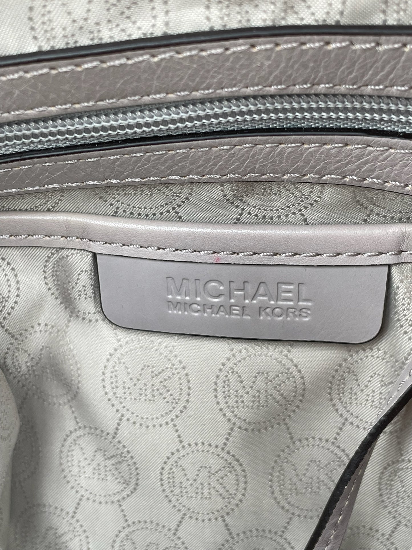 Michael Kors Devon Grey Leather Convertible Shoulder Bag