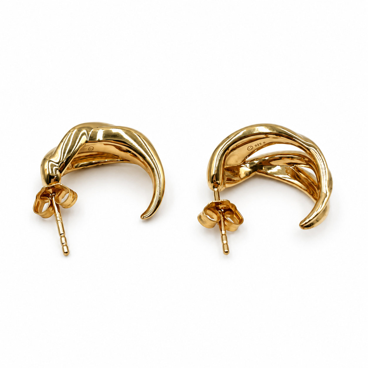 Mejuri Curved Gold Filled Dome Earring