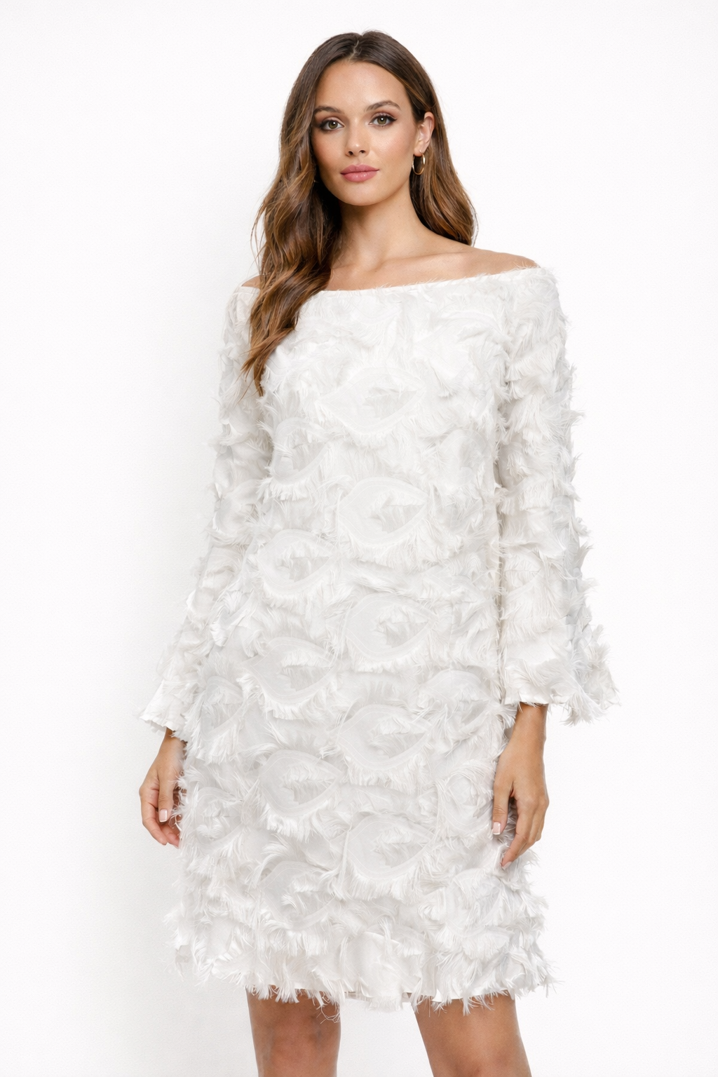 Laffaire White Ruffle Dress Size L