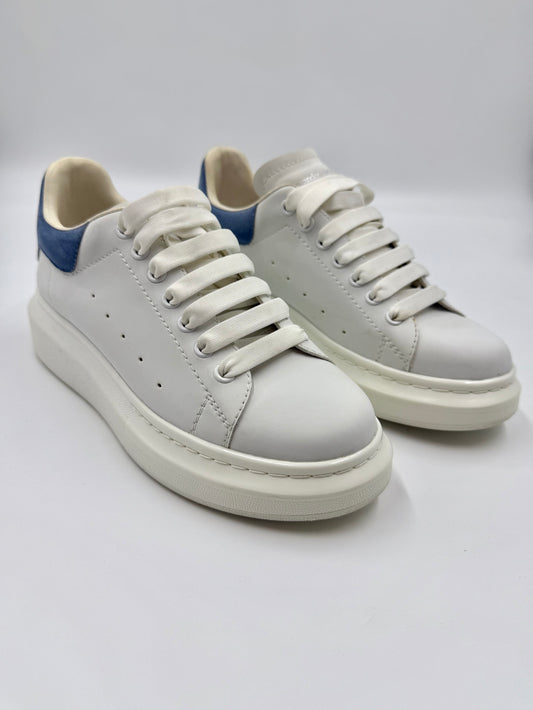 Alexander McQueen White & Blue Oversized Sneakers Size 39