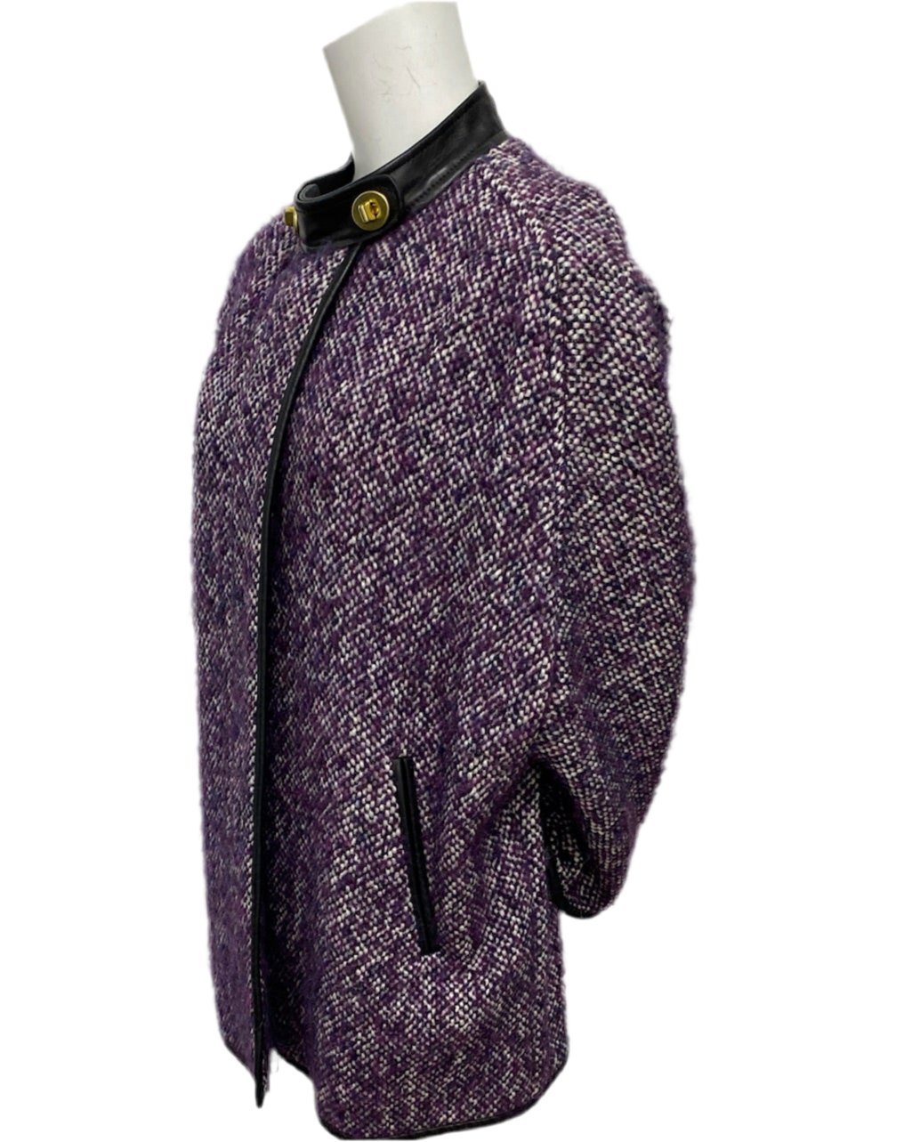 Coach Purple Wool Cape Jacket Size M