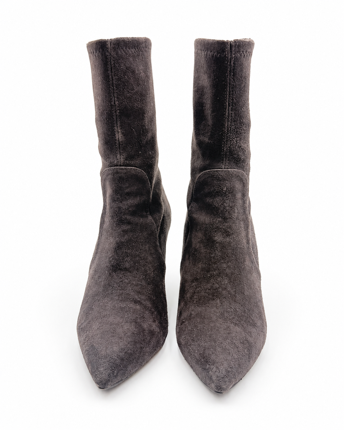 Stuart Weitzmann Wren 75 Taupe Grey Pointed Toe Ankle Boots Size 6