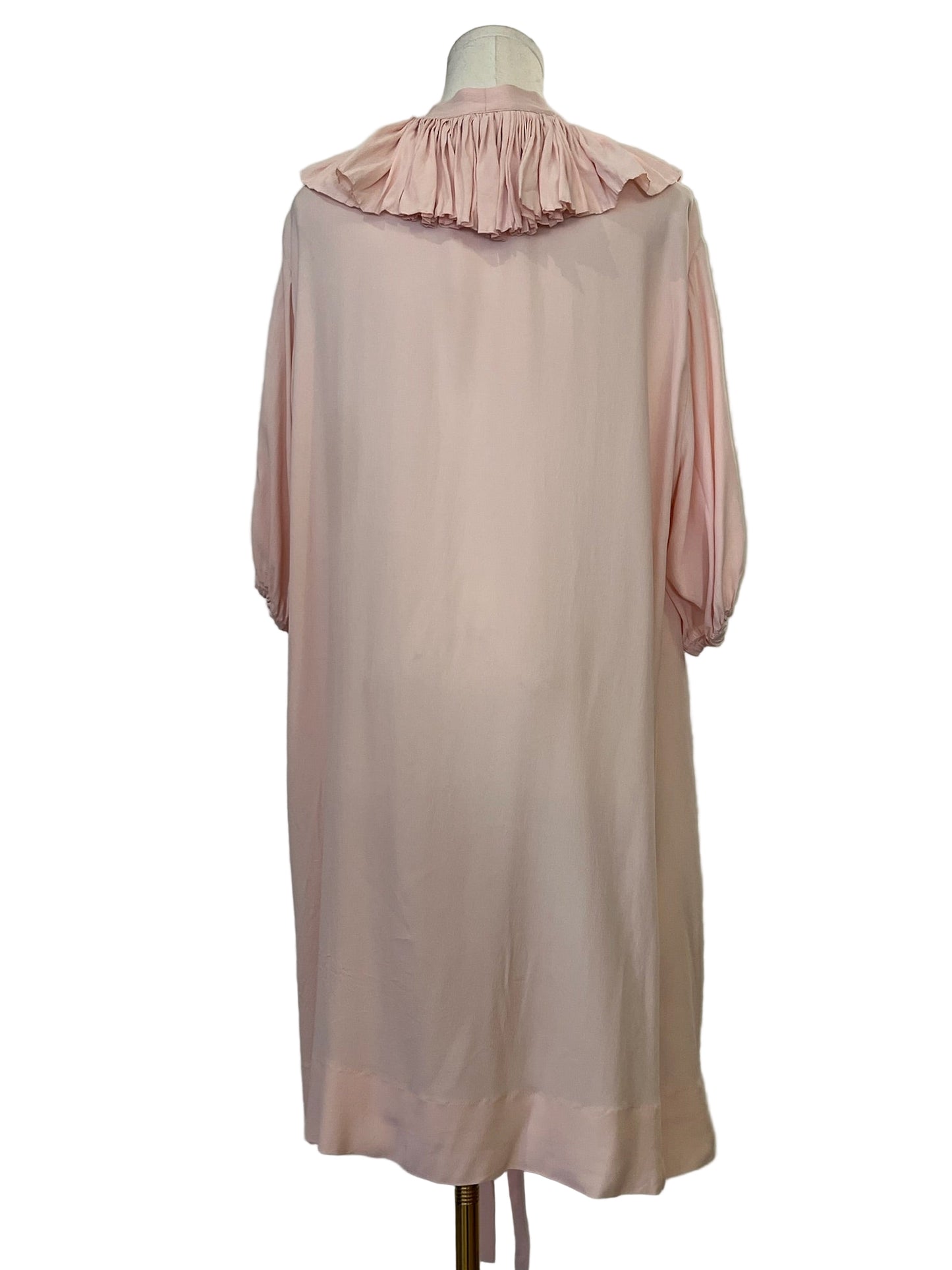 No 21 Pink Ruffle Silk Dress Size 40 US S