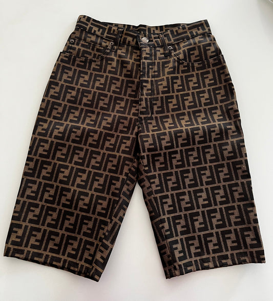 Fendi Zucca Print Bermuda Shorts Size 28