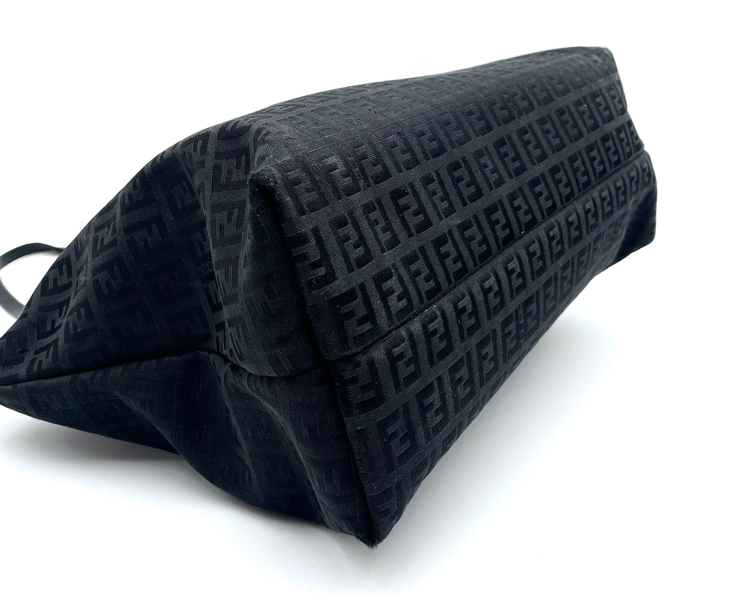 Fendi Black Zucca Monogram Shoulder Tote