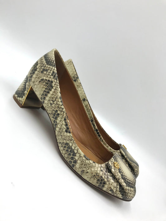 Tory Burch Python Embossed Leather Pump Size 8M