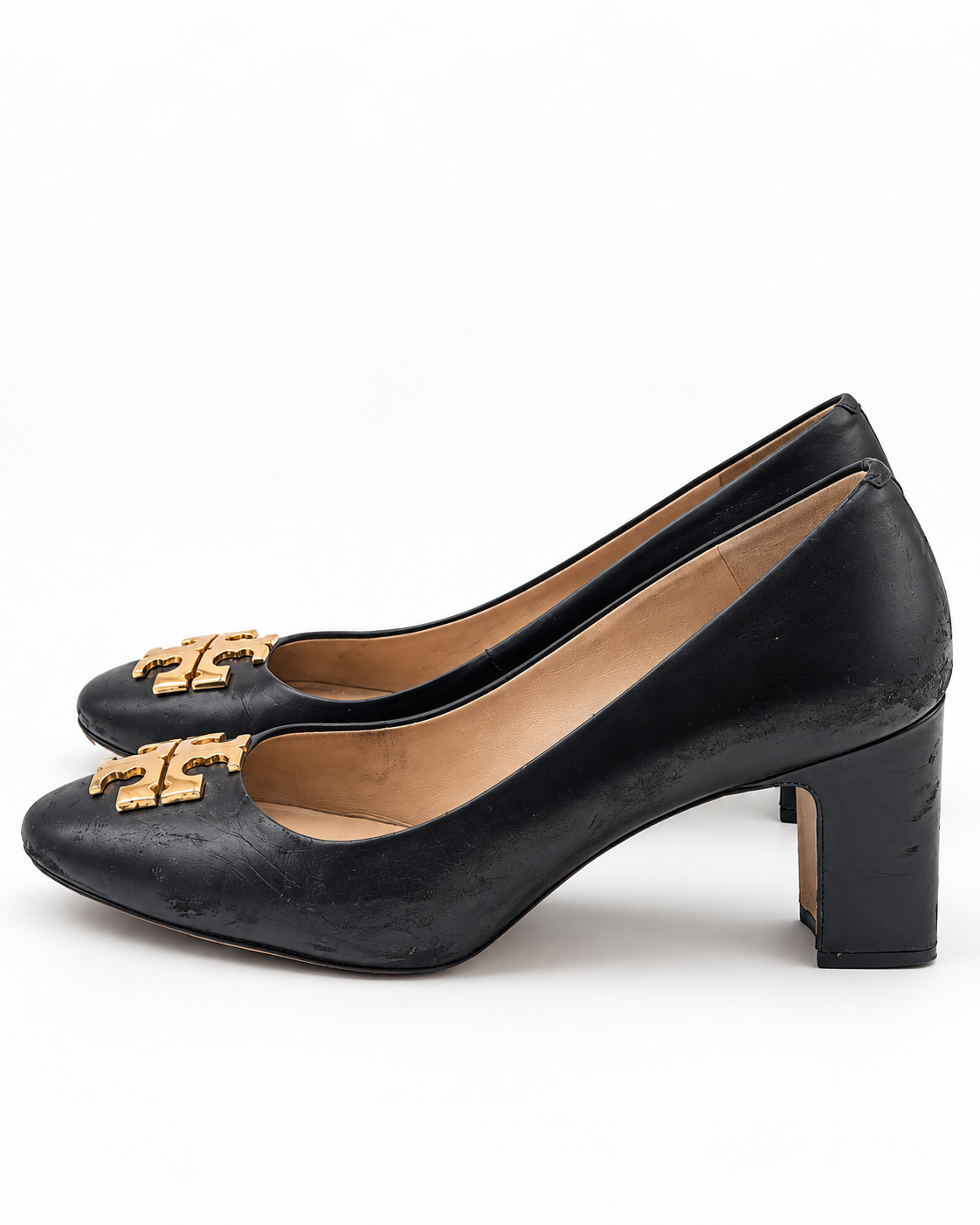 Tory Burch Black Janey Round Toe Pump Size 9M