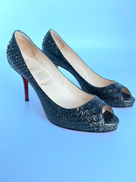 Christian Louboutin Mater Claude Python 85cm Pump Size 40