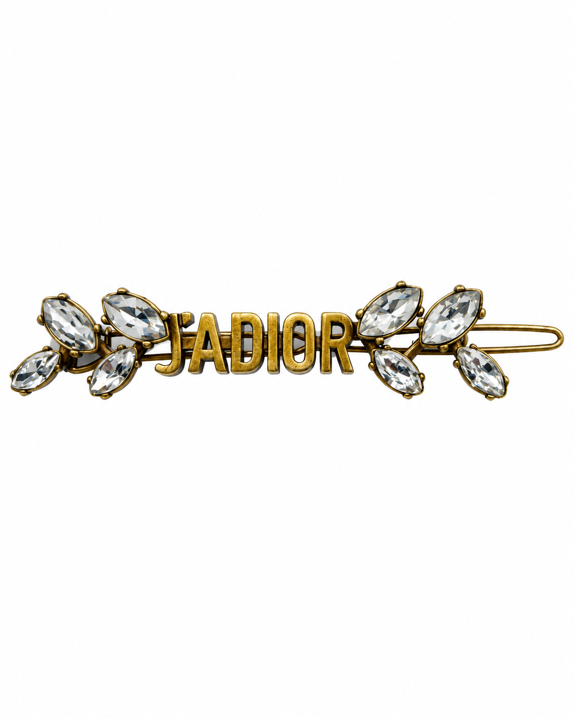 Dior “ Jadior Crystals Gold Tone Metal Hair Pin