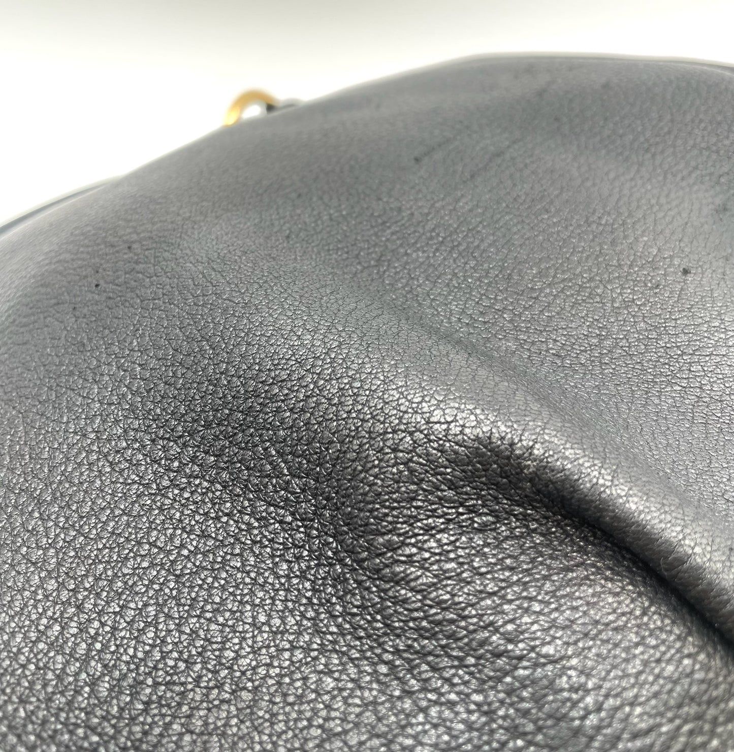 Prada Black Leather Vitello Daino Zip Hobo Bag