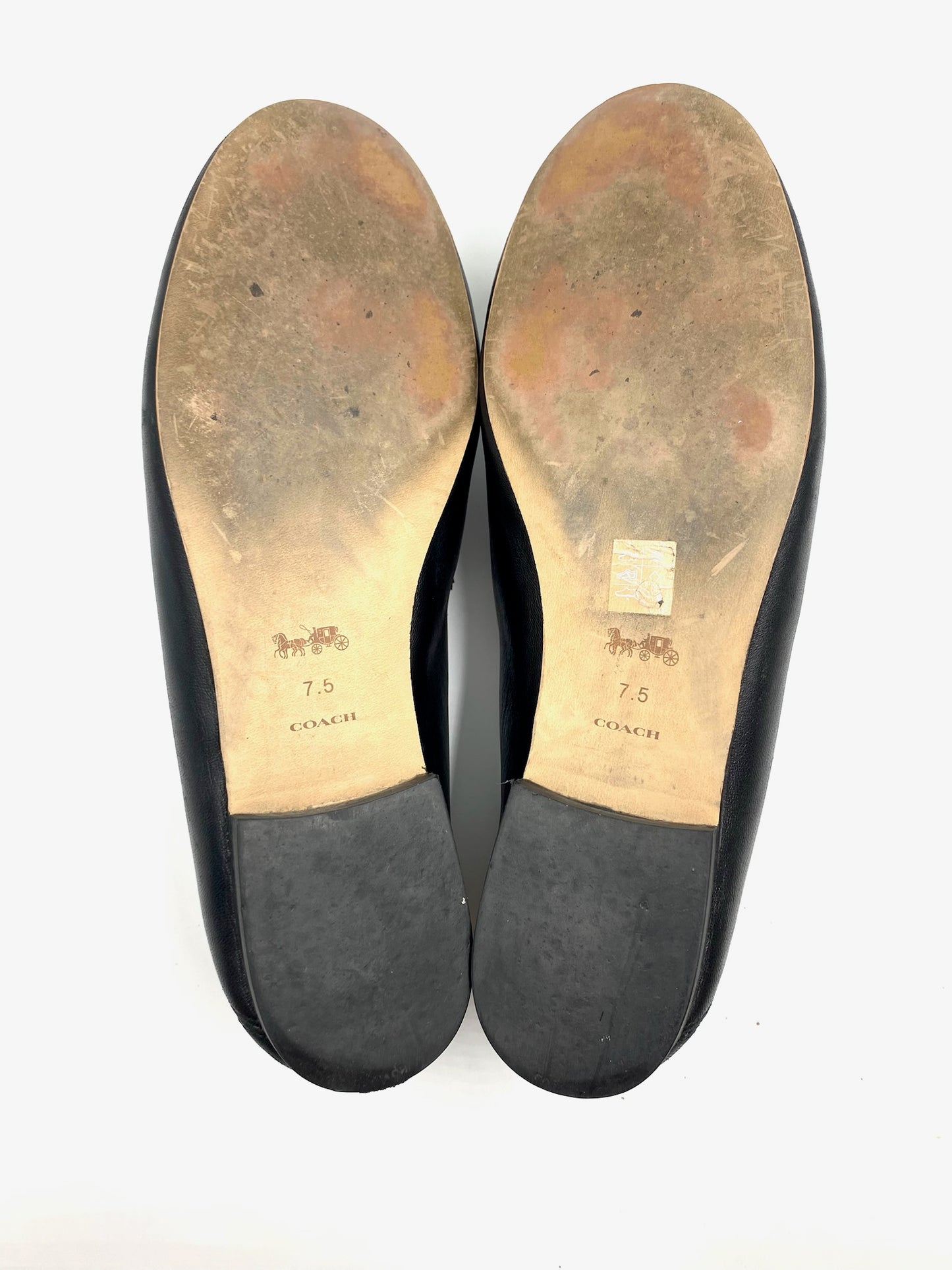 Coach Black Leather Loafers Size 7.5