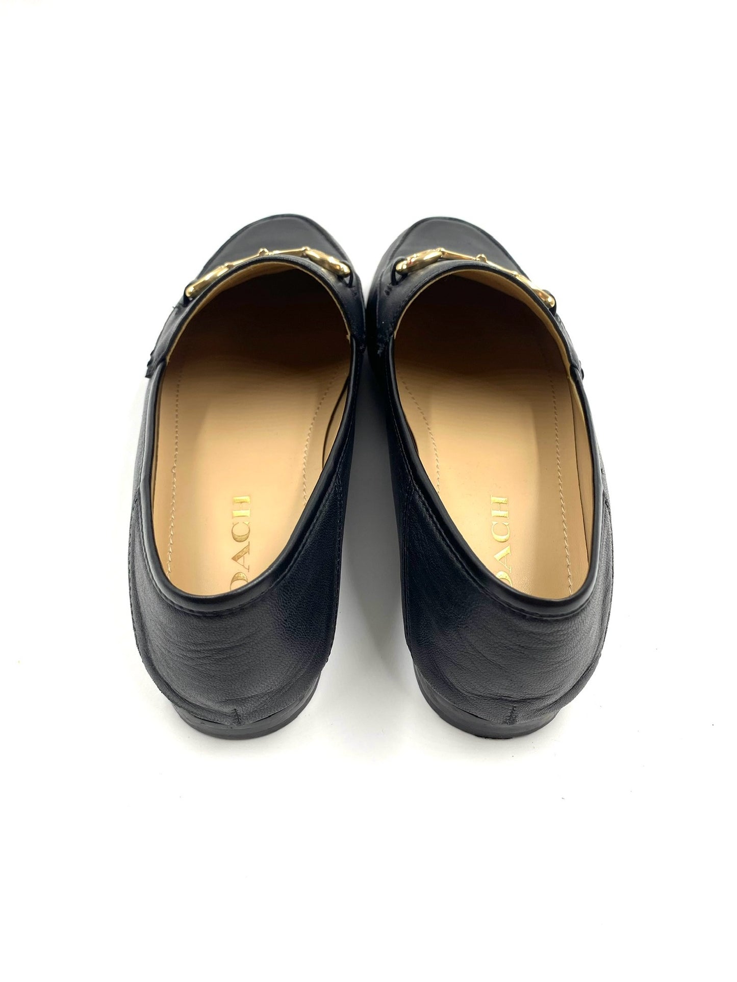 Coach Black Leather Loafers Size 7.5