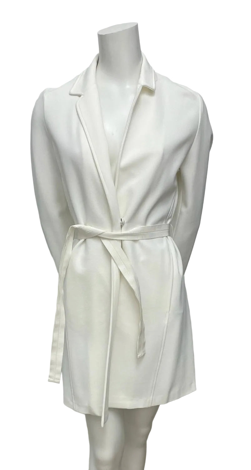 Seventy Sergion Tegon White Belted Jacket Size 40