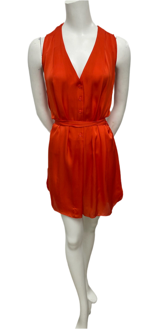 Hugo Boss Orange Silk Dress Size 6