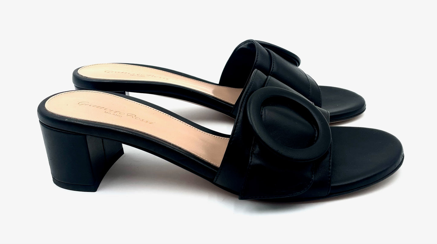 Gianvitto Rossi Black Mule Sandals Size 40